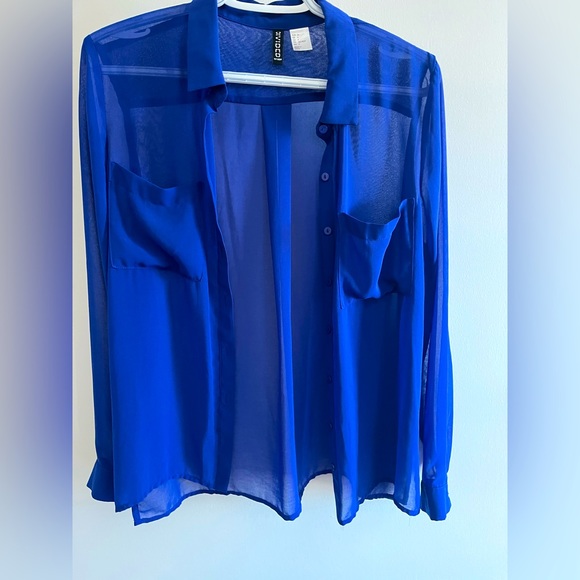 Blue sheet blouse - Picture 1 of 2